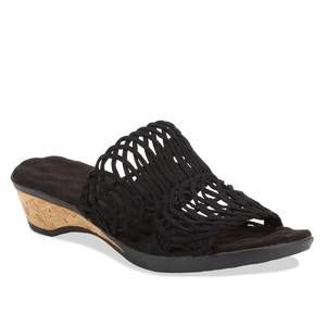 NEW ROS HOMMERSON women's kudos fabric sandal in black